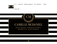 Tablet Screenshot of camillemcdaniel.com